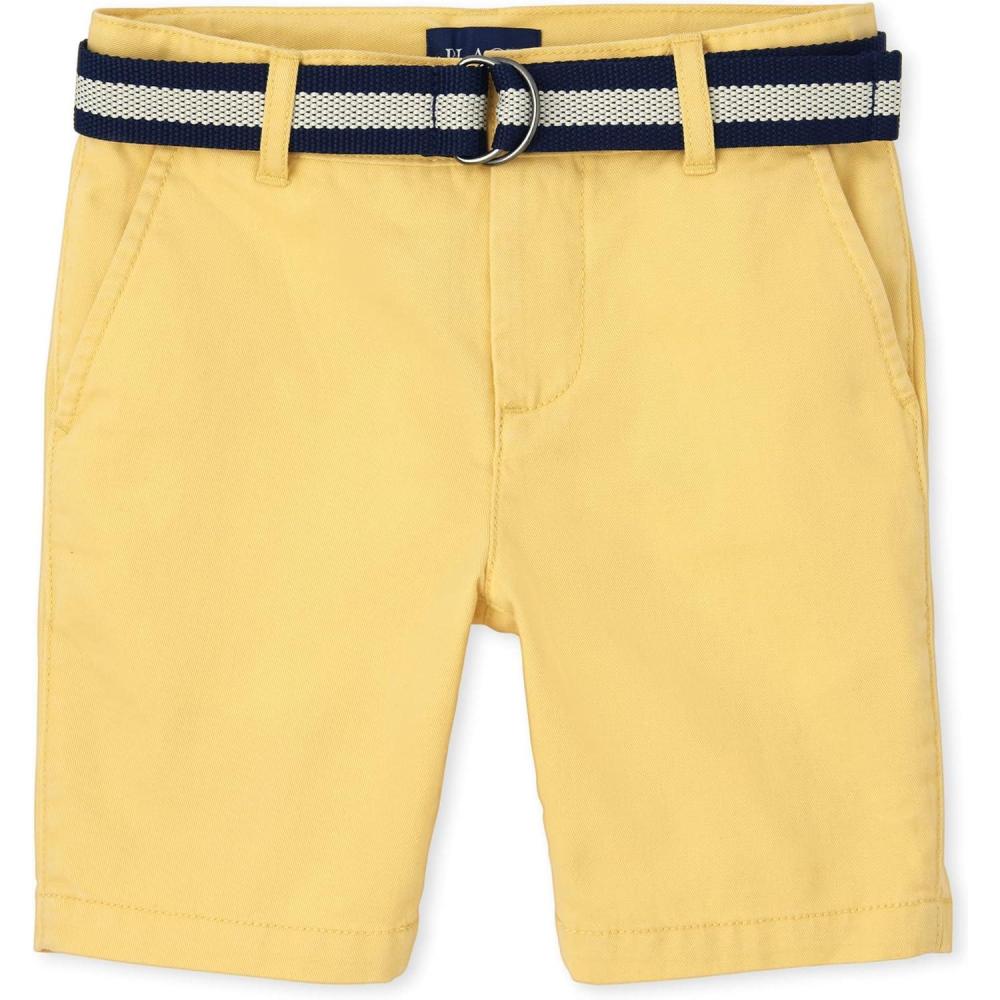 imageThe Childrens Place Boys Belted Chino ShortsBanana Pudding
