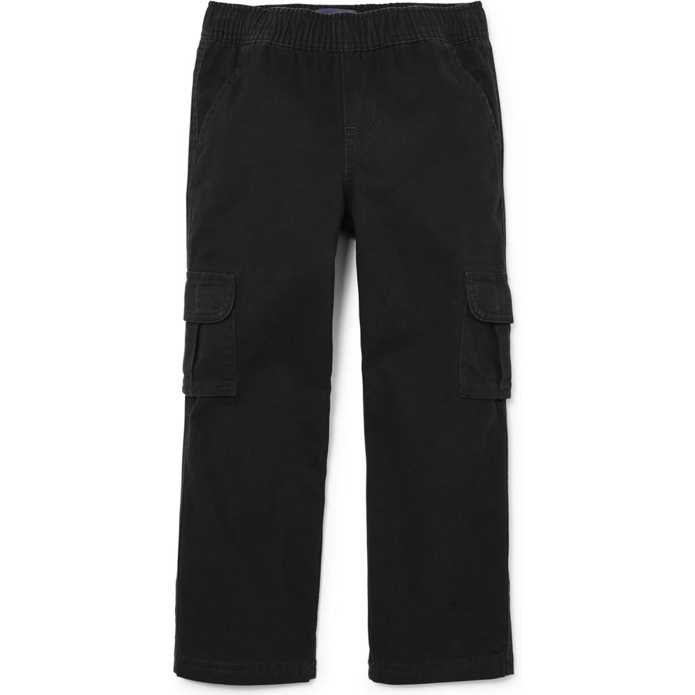 imageThe Childrens Place Boys Pull on Cargo PantsBlack Single