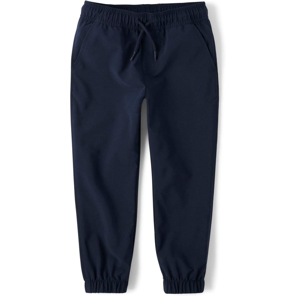 imageThe Childrens Place Boys Quick Dry Pull on Jogger PantsNew Navy