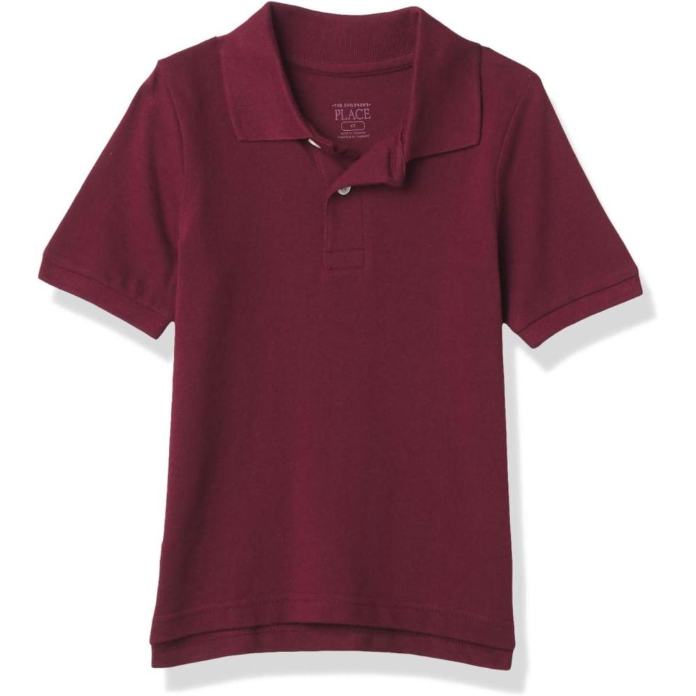imageThe Childrens Place Boys Uniform Performance PoloRedwood Single