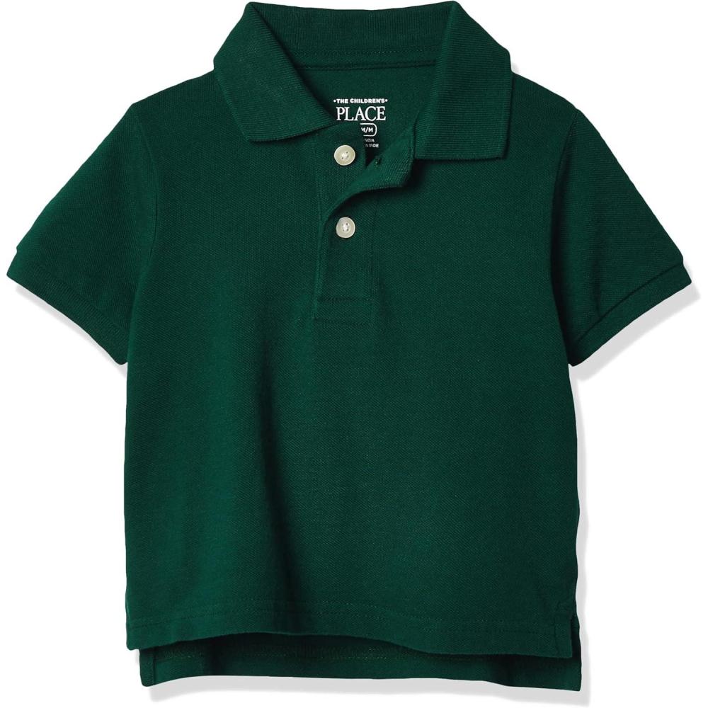 imageThe Childrens Place Boys Uniform Performance PoloSpruce Shade Single
