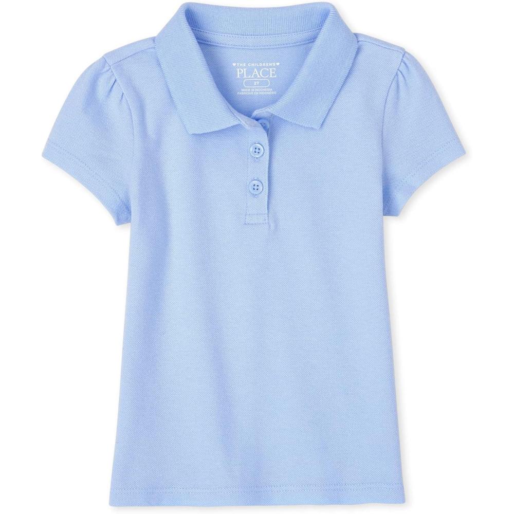 imageThe Childrens Place babygirls And Toddler Short Sleeve Pique PoloDaybreak Single