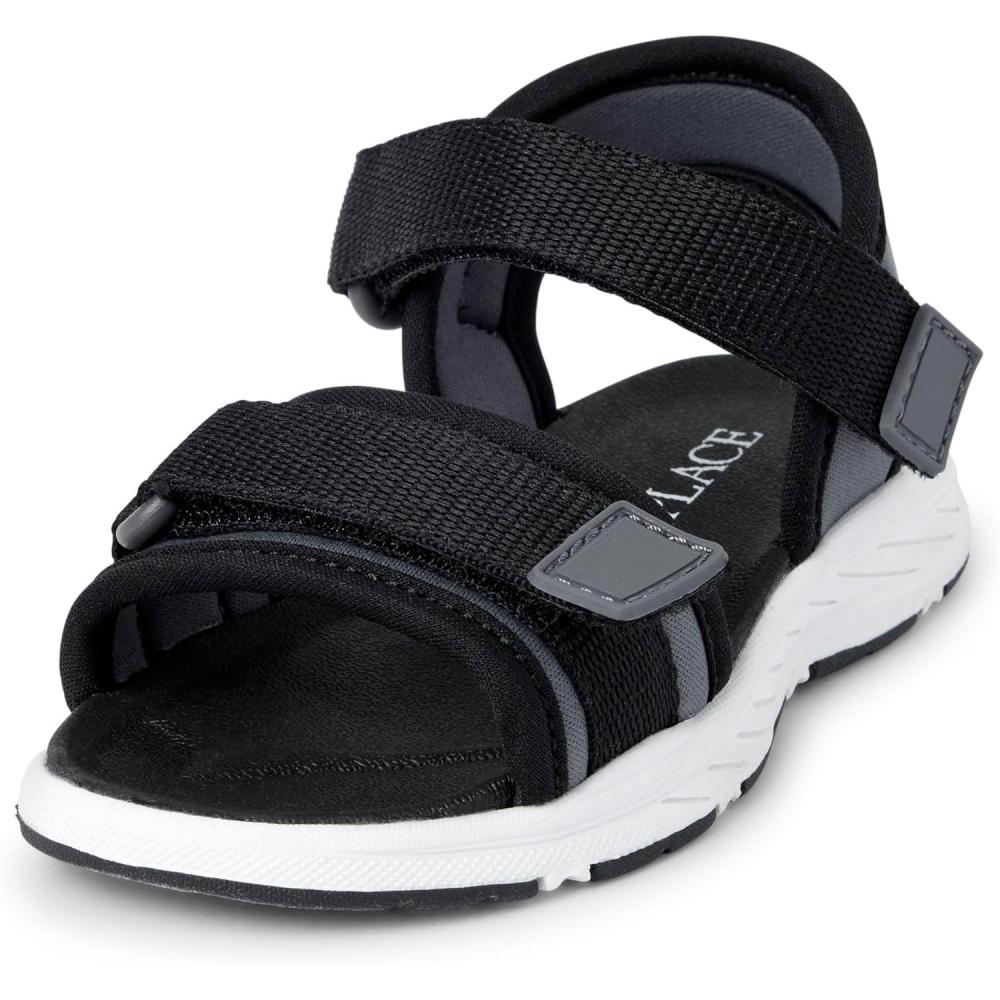 imageThe Childrens Place babygirls Baby Girls and Toddler Sporty Sandal With Adjustable StrapsBlackGrey
