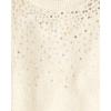 The Children’s Place Baby and Toddler Girls’ Long Sleeve Sweater Dress(Beaded White Daisy)
