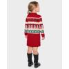 The Children’s Place Baby and Toddler Girls’ Long Sleeve Sweater Dress(Classic Red Fairisle)