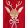 The Children’s Place Baby and Toddler Girls’ Long Sleeve Sweater Dress(Red Reindeer)