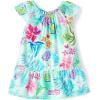 The Children’s Place Baby-Girls and Newborn Casual Short Sleeve Dress with Diaper Cover(Tropical Cosmos)