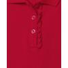 The Children’s Place Girls Multipack Long Sleeve Ruffle Pique Polos(Ruby 2-pack)