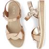 The Children’s Place Girl’s Platform Sandals with Adjustable Ankle Strap(Rose Gold Flatform)
