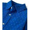 The Children’s Place boys Short Sleeve Button Up Shirt(Blue Geo)