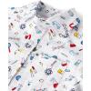 The Children’s Place boys Short Sleeve Button Up Shirt(School Doodle White)