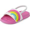 The Children’s Place girls And Toddler Everyday Slide Sandals With Backstrap(Rainbow Wave)