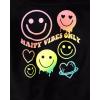 The Children’s Place girls Long Sleeve Hooded Fleece Full Zip Up(Happy Vibes)