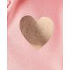 The Children’s Place girls Long Sleeve Hooded Fleece Full Zip Up(Pink Heart Icon)