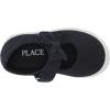 The Children’s Place girls Uniform Bow Strap Canvas Sneakers(Navy Bow)