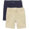 The Children’S Place Baby-Girls And Toddler Girls Chino Shorts(Sandy/Tidal 2 Pack)