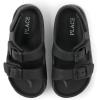 The Children’s Place Baby Boys and Toddler Everyday Double Buckle Slide Sandals with Backstrap(Black)