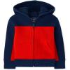 The Children’s Place Baby Toddler Boys Long Sleeve, Sherpa Lined, Zip-Front Hoodie Sweatshirt(Tidal & Cupids Arrow Colorblock)