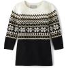 The Children’s Place Baby and Toddler Girls’ Long Sleeve Sweater Dress(Black and White Fairisle)