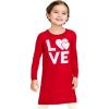 The Children’s Place Baby and Toddler Girls’ Long Sleeve Sweater Dress(Love Red)