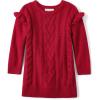 The Children’s Place Baby and Toddler Girls’ Long Sleeve Sweater Dress(Red Cable Knit)
