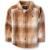 The Children’s Place Baby-Boys and Toddler Long Sleeve Plaid Flannel Button Up Shirt(Cream Plaid)