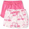 The Children’s Place Baby-Girls and Newborn Cotton Pull on Everyday Shorts(Flamingo Pink 2-pack)