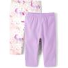 The Children’s Place Baby-Girls and Newborn Pull on Pants(Unicorns/Purple Ruffle 2-pack)