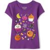 The Children’s Place Baby-Girls and Toddler School,Learning Short Sleeve Graphic T-Shirts,3 Pack(Halloween Doodle)
