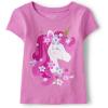 The Children’s Place Baby-Girls and Toddler School,Learning Short Sleeve Graphic T-Shirts,3 Pack(Unicorn Face)