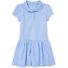 The Children’s Place Baby-Girls and Toddler Short Sleeve Pique Polo Dress Drop Waist(Blue)