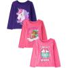 The Children’s Place Baby-Girls and Toddler Unicorns,Butterflies,Trends Long Sleeve Graphic T-Shirts,3 Pack(Unicorn/Daddys Girl/Sweet Mama)