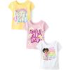 The Children’s Place Baby-Girls and Toddler Unicorns,Butterflies,Trends Short Sleeve Graphic T-Shirts,3 Pack(Cute Kid/Happy/Girl Words)