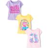 The Children’s Place Baby-Girls and Toddler Unicorns,Butterflies,Trends Short Sleeve Graphic T-Shirts,3 Pack(Dino/Unicorn/Cute)