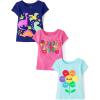 The Children’s Place Baby-Girls and Toddler Unicorns,Butterflies,Trends Short Sleeve Graphic T-Shirts,3 Pack(Flowers/Butterfly/Dinos)