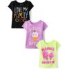The Children’s Place Baby-Girls and Toddler Unicorns,Butterflies,Trends Short Sleeve Graphic T-Shirts,3 Pack(Love Family/Daddys/Mamas Sweetie)