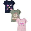 The Children’s Place Baby-Girls and Toddler Unicorns,Butterflies,Trends Short Sleeve Graphic T-Shirts,3 Pack(Love Family/Loved/Cat Unicorn)
