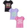 The Children’s Place Baby-Girls and Toddler Unicorns,Butterflies,Trends Short Sleeve Graphic T-Shirts,3 Pack(Sassy/Love/in Charge)