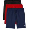 The Children’s Place Boys Athletic Basketball Shorts(Black / Red / Navy)