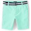 The Children’s Place Boys’ Belted Chino Shorts(Mellow Aqua)