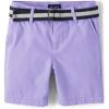 The Children’s Place Boys’ Belted Chino Shorts(Petal Purple)