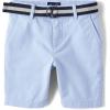 The Children’s Place Boys’ Belted Chino Shorts(Whirlwind Blue)