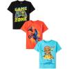 The Children’s Place Boys Boys Short Sleeve Graphic T- Shirt 3-Pack(Game Zone/Bikers/Cheeseburger)