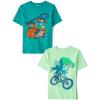The Children’s Place Boys Gamer,Sports,Cars Short Sleeve Graphic T-Shirts,2 Pack(Biker/Skateboard)