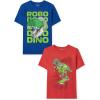 The Children’s Place Boys Gamer,Sports,Cars Short Sleeve Graphic T-Shirts,2 Pack(Robo Dino/Dino Skater 2-pack)