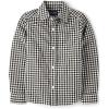 The Children’s Place Boys Long Sleeve Poplin Button Down ShirtButton Down Shirt(Black Plaid)