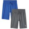 The Children’s Place Boys’ Performance Basketball Shorts 2 Pack(Blue/Grey 2-pack)