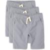 The Children’s Place Boys’ Pull on Jogger Shorts(Fin Gray 3-pack)