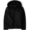 The Children’s Place Boys’ Soft Tech Hooded Full Zip Up Sweatshirt(Black)