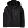 The Children’s Place Boys’ Soft Tech Hooded Full Zip Up Sweatshirt(Onyx)